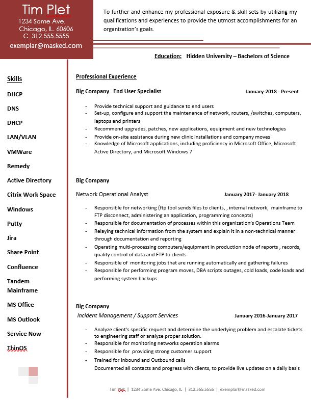 Bad Resume Example of ATS Compatibility
